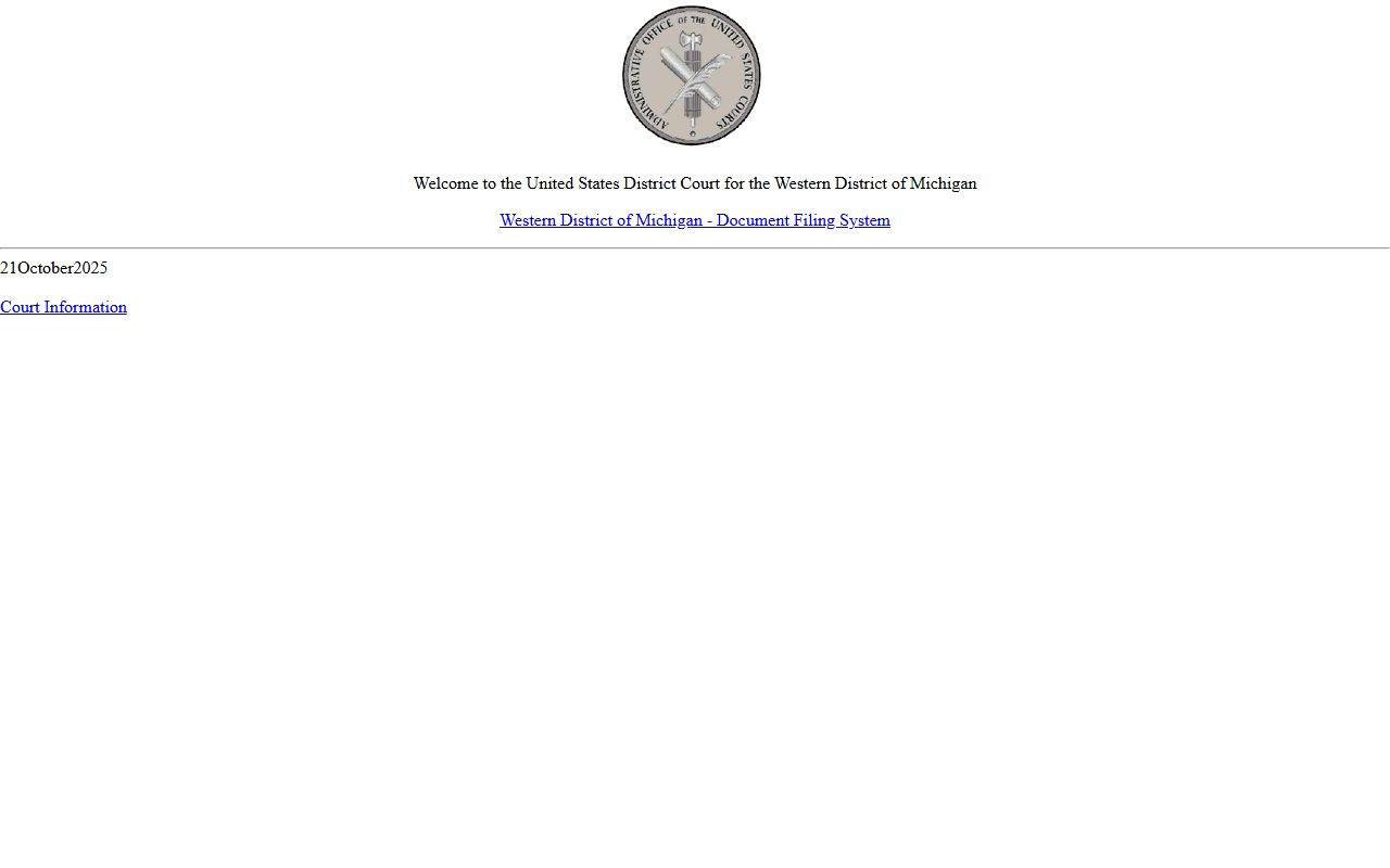 Otsego County Circuit Court records Western District CM/ECF filing system